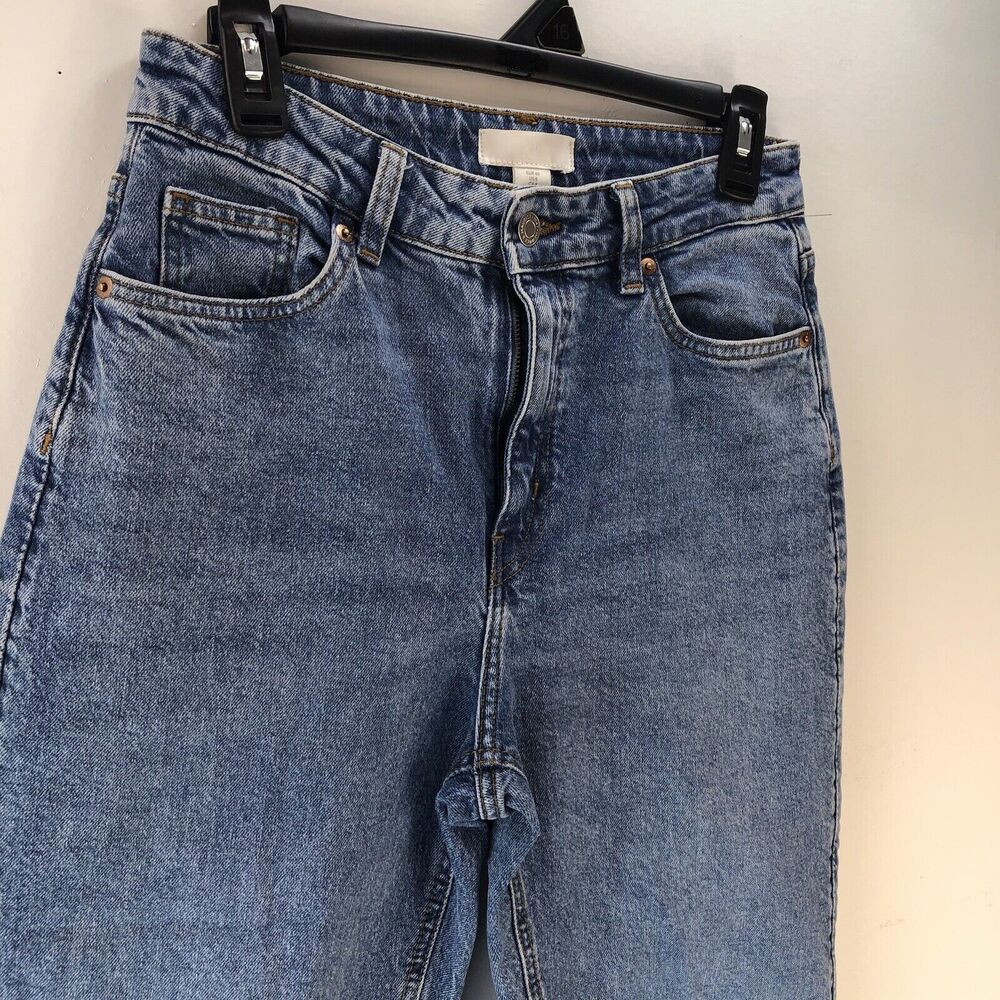 H&M &Denim High Waist Loose Mom Jeans 8 Short - Picture 4 of 14